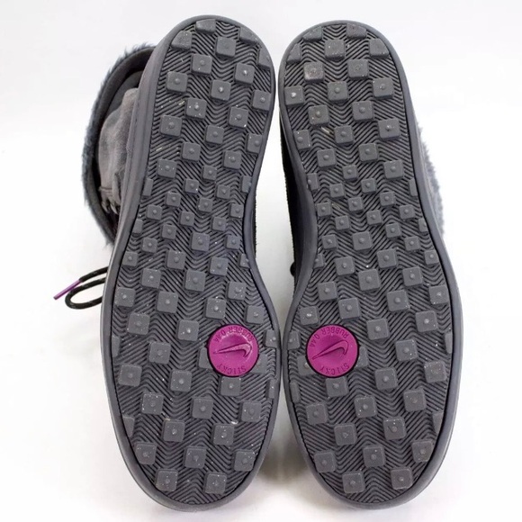 Nike Storm Warrior Snow Boots Womens Size 9.5 High Faux Gray Lace-Up Shaft 11” - Picture 11 of 11